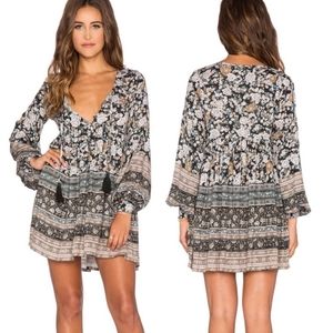 Auguste boho printed flowy long sleeve dress 4